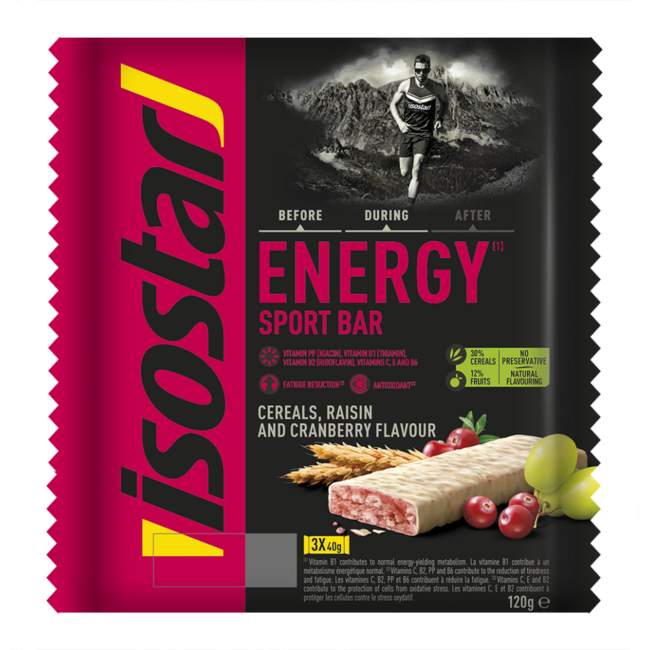 Energie-Sportriegel Getreide & Cranberry, 3er-Pack, 120 Gramm
