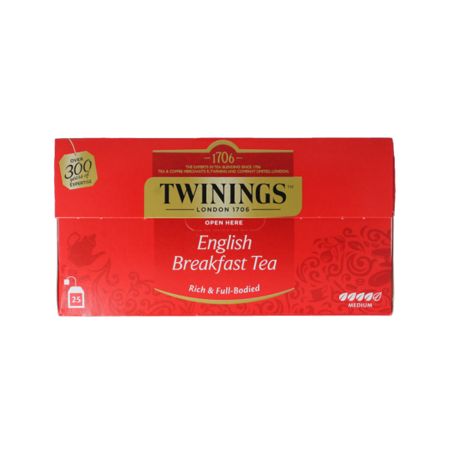 English breakfast thee envelop zwart 25 Zakjes