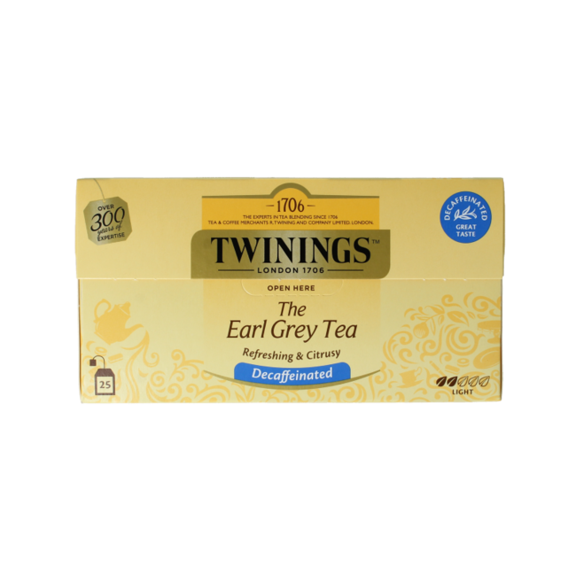 Earl grey decaf envelop zwart 25 Zakjes