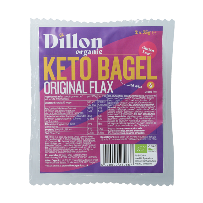 Bagel Leinsamen glutenfrei Bio Demeter 150 Gramm