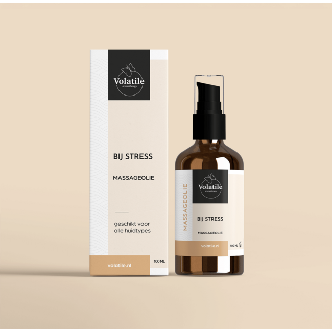 Huile de massage anti-stress flacon verre avec pompe 100 ml