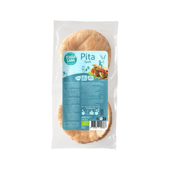 Organic spelt pitta bread 480g