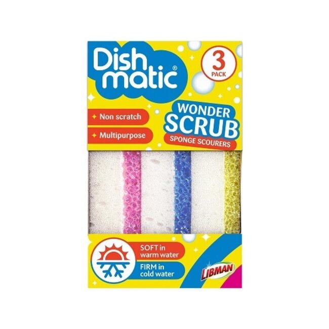 Estropajos Wonder Scrub antirrayaduras pack de 3 unidades