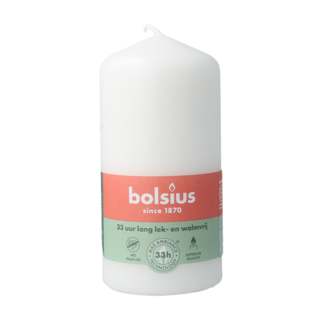 Bougie pilier 120-58 blanc nuage 1 pièce