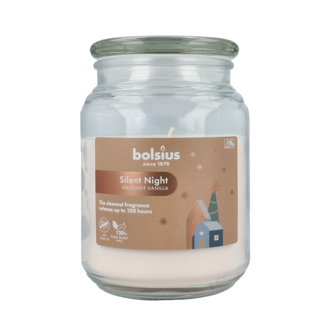 Vela aromática en vaso con tapa Silent Night avellana y vainilla 1 unidad
