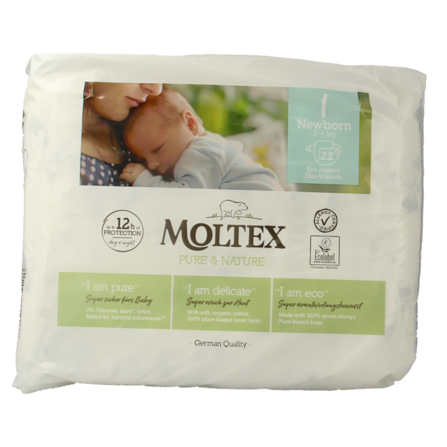 Pure & Nature Babywindeln Newborn, 22 Stück