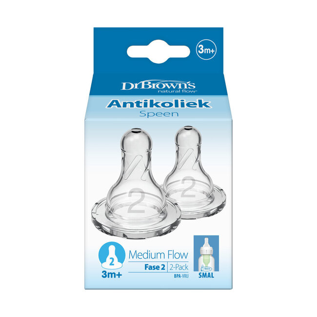 Sauger für Standardhalsflasche Stufe 2, 2 Stück