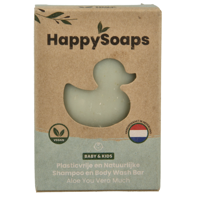 Shampoo e bagnoschiuma solido per neonati Aloe You Very Much 80 Grammi