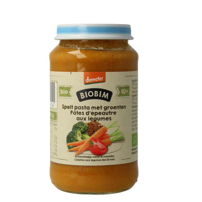 Speltpasta groente 10+ maanden demeter bio 220 Gram