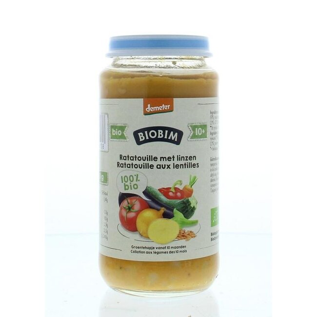 Ratatouille z soczewicą 10+ miesięcy Demeter bio 250 gramów