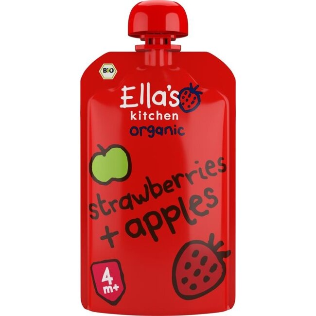 Organic strawberries and apples 4+ months 120g