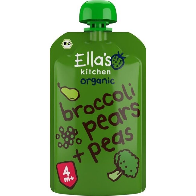 Broccoli, Pere e Piselli Biologico 4+ mesi 120 Grammi