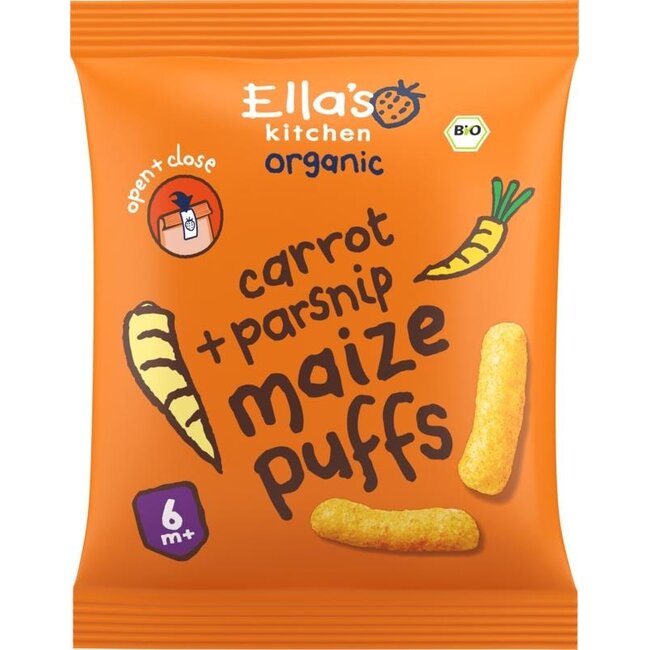 Mais-Puffs Karotte/Pastinake 6+ Monate Bio 20 Gramm