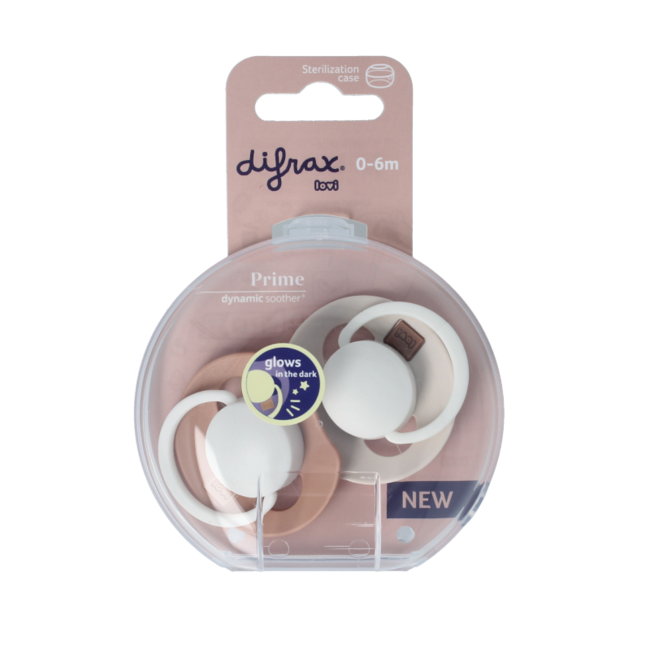Glow dynamic soother 0-6 months ivory/blush 2 pack