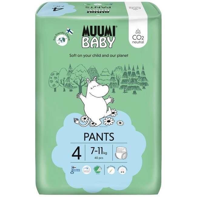Pieluchomajtki Muumi Baby rozmiar 4 (7-11 kg), 40 sztuk