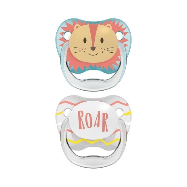 Smoczek Dr. Brown's Prevent Animal Faces F1, niebieski, 2 szt.