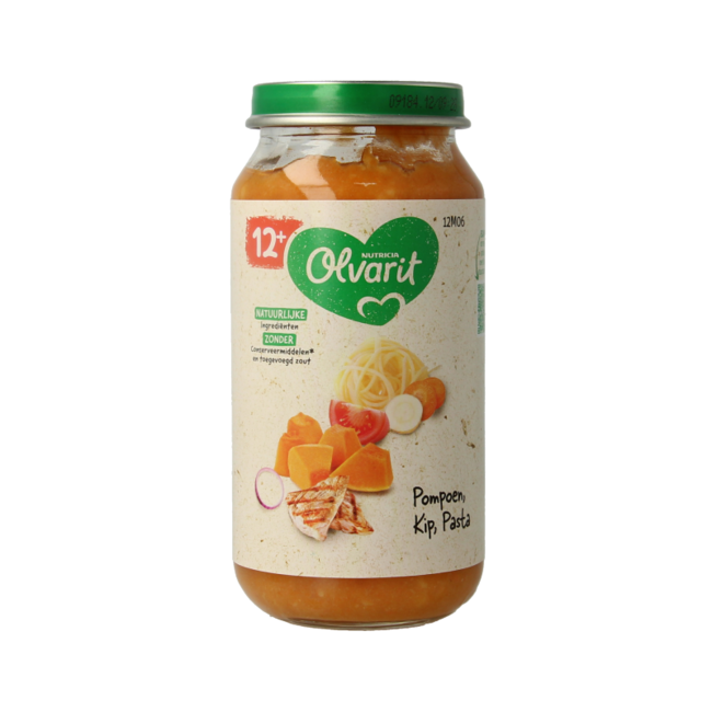 Pasta con Zucca e Pollo Olvarit 12M06 250 Grammi