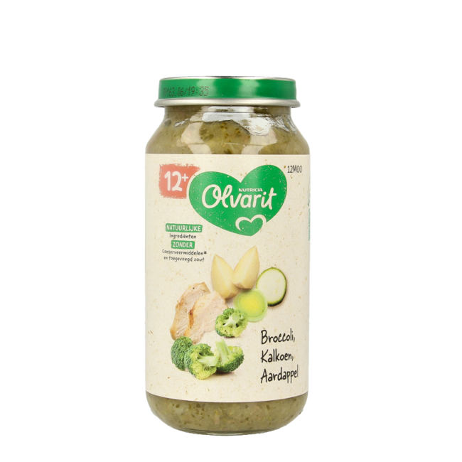 Brócoli, pavo y patata 12M00 250 gramos