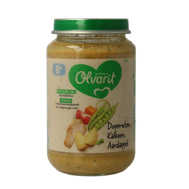 Olvarit Garden Pea, Turkey & Potato 8M05 200g