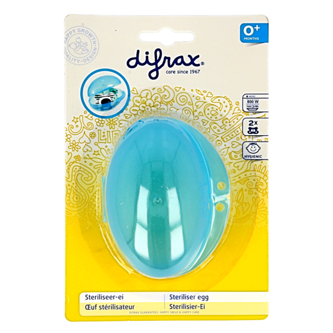 Jajko do sterylizacji smoczków Difrax, mix kolorów, 1 szt.