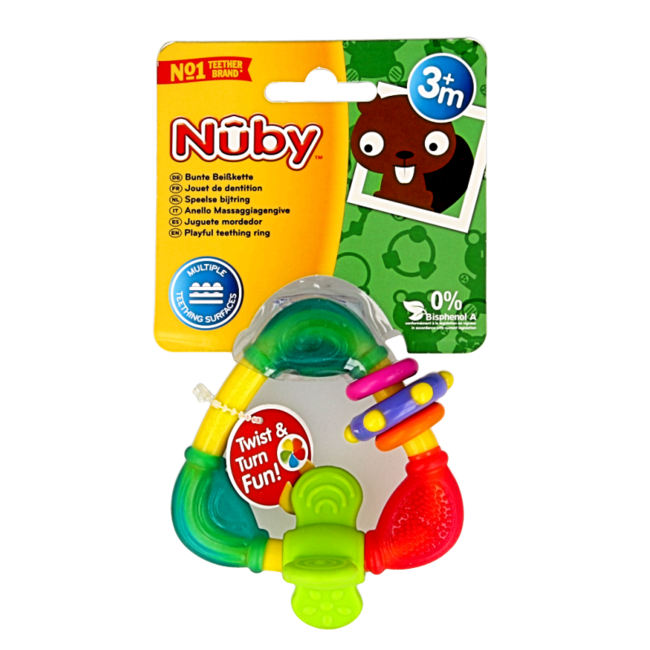 Teether Triangular Hard and Soft 1 Piece