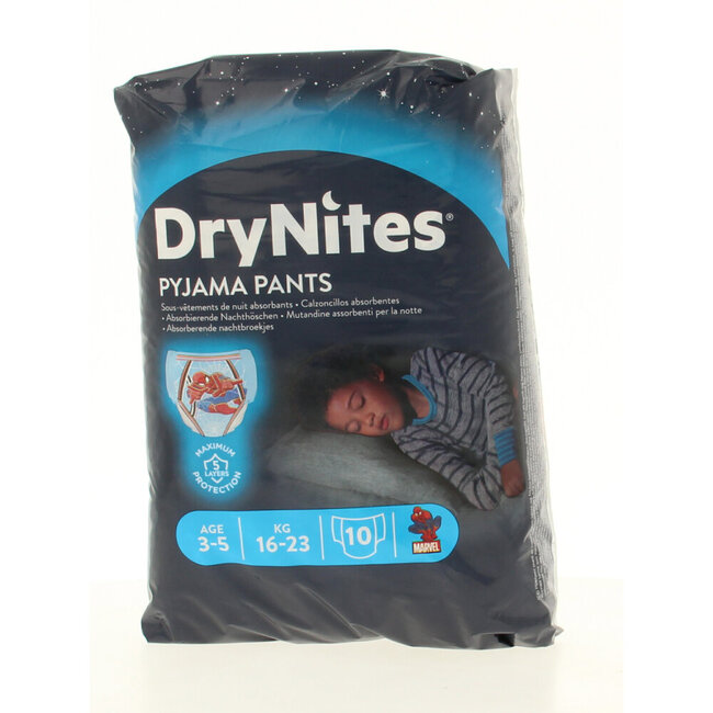 DryNites Mutandine Assorbenti Notte Ragazzo 3-5 anni (10 Pezzi)