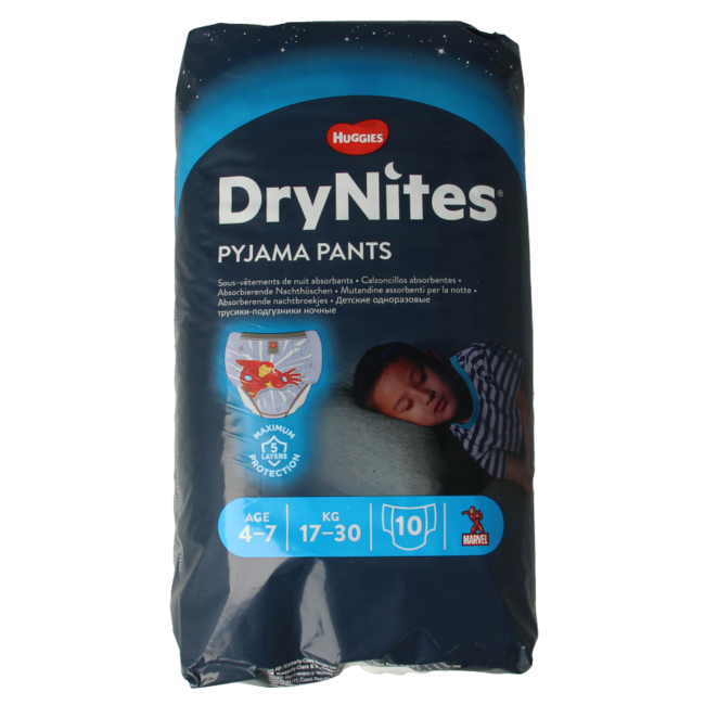 Drynites garçon 4-7 ans 10 Pièces