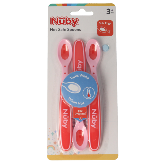 Nûby Heat-Sensitive Spoons 3+ Months Assorted 3 Pack