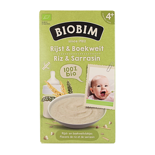 Biobim Organic Baby Rice & Buckwheat 4 Months 200g