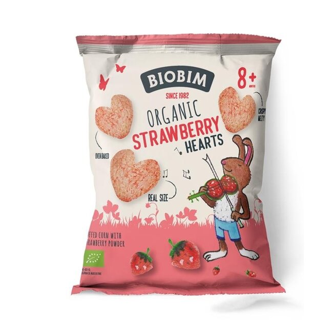 Strawberry hearts 8+ maanden bio 20 Gram