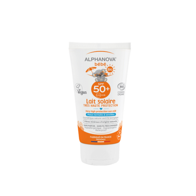 Latte solare bio per neonati SPF50+ 50 Grammi