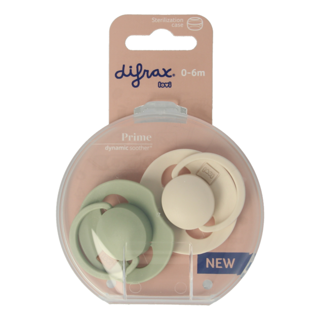 Ciuccio Prime Difrax LOVI 0-6 mesi assortiti, Confezione da 2