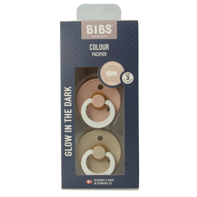 Sucette Bibs Taille 3 Blush Vanilla Night - Lot de 2
