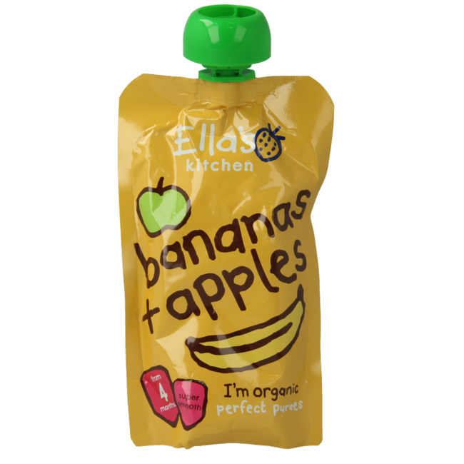 Bananas & apples 4 maand knijpzak bio 120 Gram