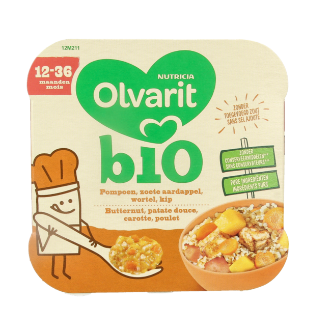 Pumpkin sweet potato chicken 12M211 organic 230g