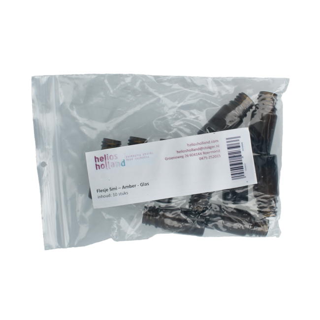 Flacone in vetro ambrato da 5 ml (10 Pezzi)