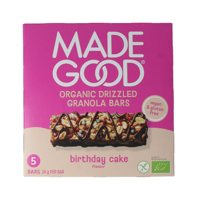 Barrette di Granola Bio Gusto Torta di Compleanno - 5 Pezzi