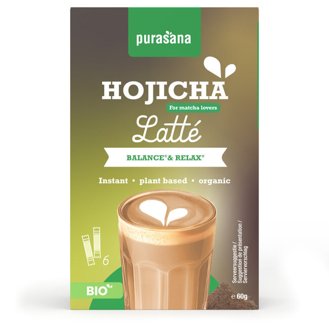Instant Hojicha Latte 6 x 10g Organic 60g