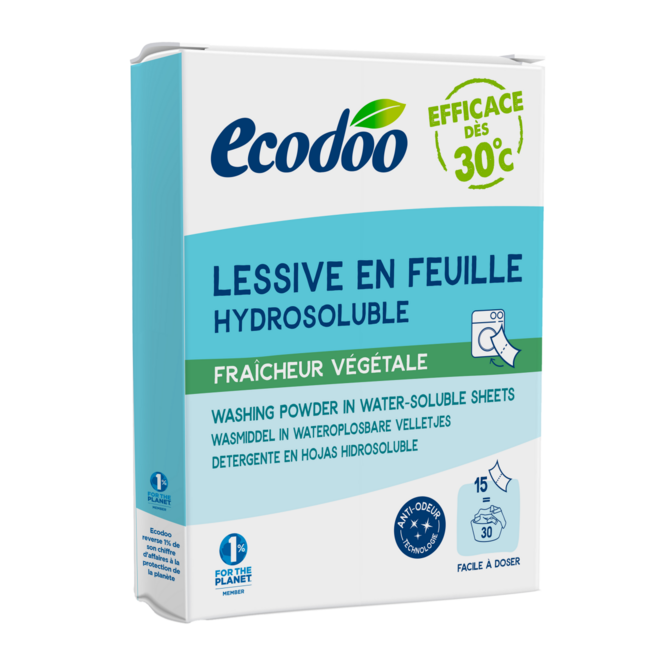 Feuilles de lessive Éco Fraîcheur Végétale - 53 g