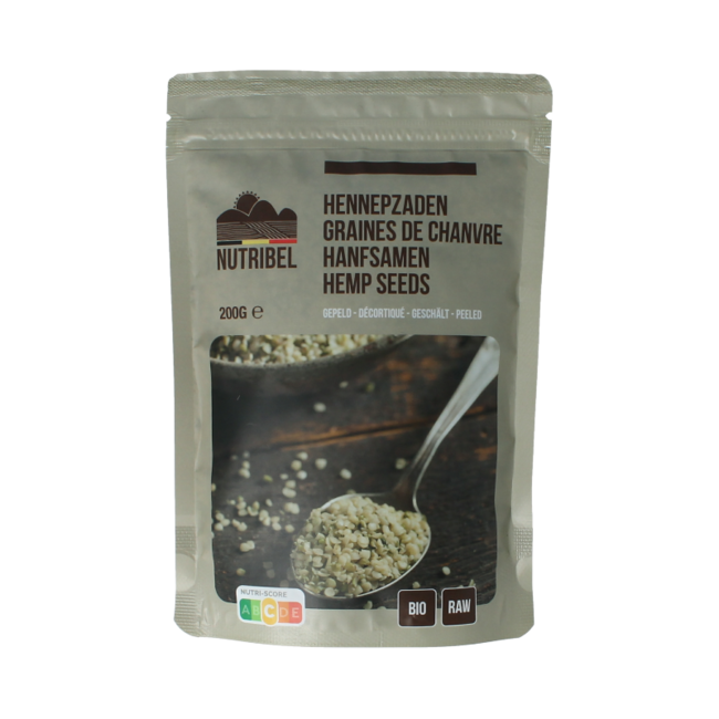Shelled hemp seeds raw organic 200 Grams