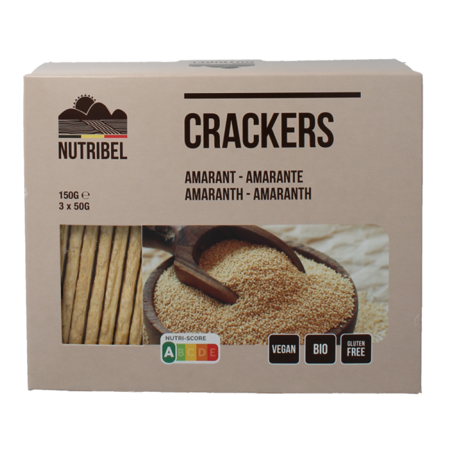 Krakersy z amarantusem bio 150 gramów