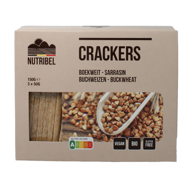 Crackers boekweit bio 150 Gram