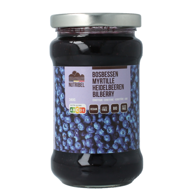 Confiture de myrtilles bio 340 g