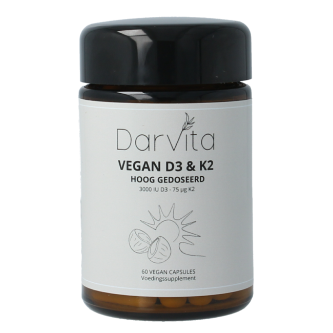 D3 & K2 3000 UI MCT en polvo (coco) 60 cápsulas vegetales