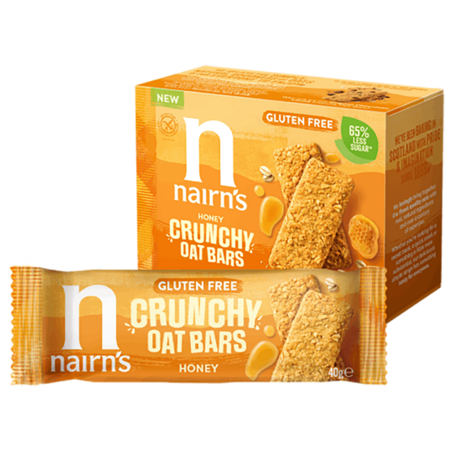 Crunchy Oat Bars Honey Gluten-Free 160 Grams