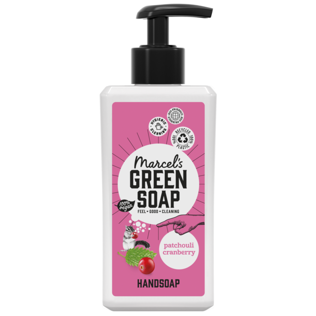 Hand soap patchouli & cranberry 250 Millilitre