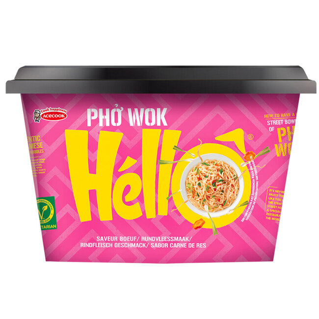 Instant pho wok o smaku wołowiny bezglutenowe 76 Gram