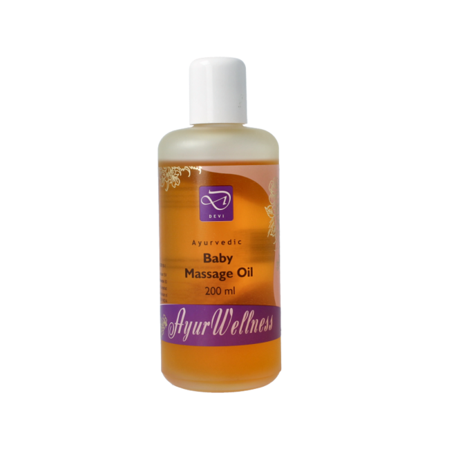 Aceite de masaje para bebés Ayurwellness 200 mililitros