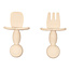 Baby Cutlery Silicone Beige 1 Set