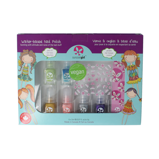 Smalto per unghie mini mani vegan 6x2ml 1 Set